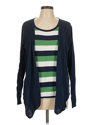 Pre-owned Leo & Nicole Cardigan Sweater In Blue