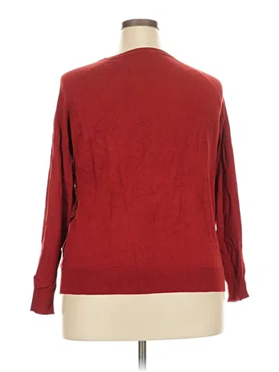 Pre-owned Leo & Nicole Cardigan Sweater In Burgundy