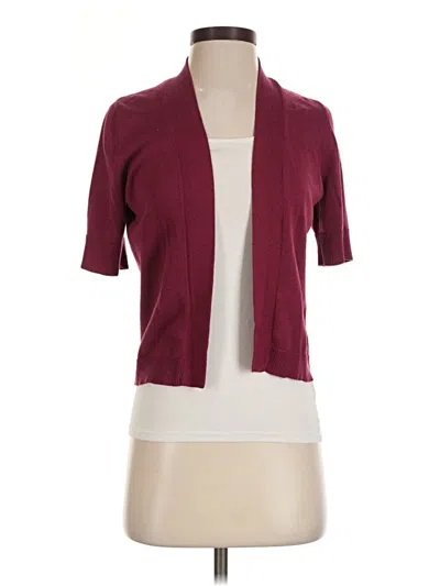Pre-owned Leo & Nicole Cardigan Sweater In Burgundy