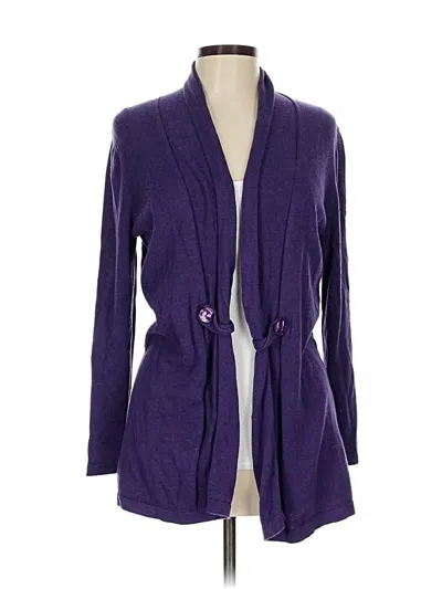 Pre-owned Leo & Nicole Cardigan Sweater In Purple