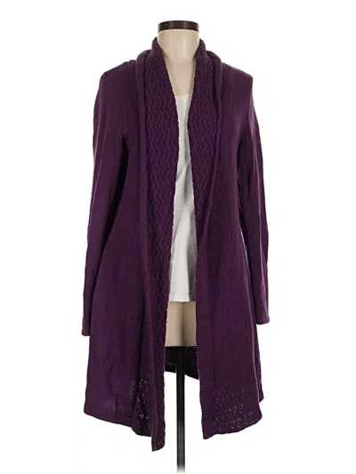 Pre-owned Leo & Nicole Cardigan Sweater In Purple