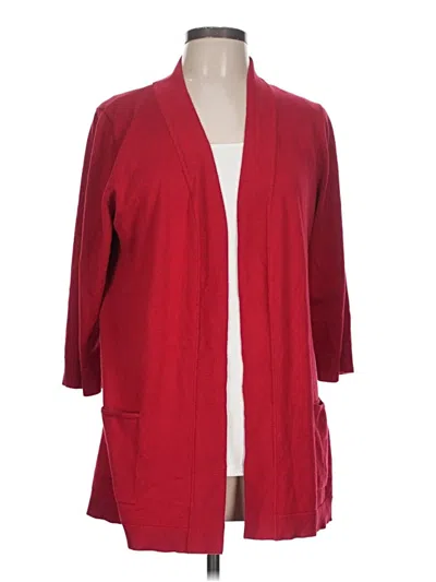Pre-owned Leo & Nicole Cardigan Sweater In Red