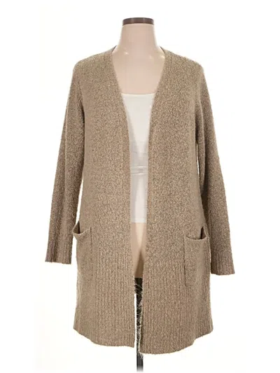 Pre-owned Leo & Nicole Cardigan Sweater In Tan