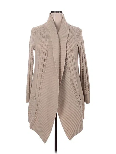 Pre-owned Leo & Nicole Cardigan Sweater In Tan