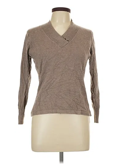 Pre-owned Leo & Nicole Long Sleeve Polo Shirt In Brown