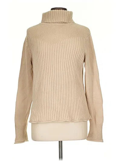 Pre-owned Leo & Nicole Long Sleeve Turtleneck In Brown
