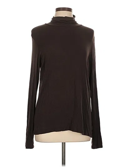 Pre-owned Leo & Nicole Long Sleeve Turtleneck In Brown