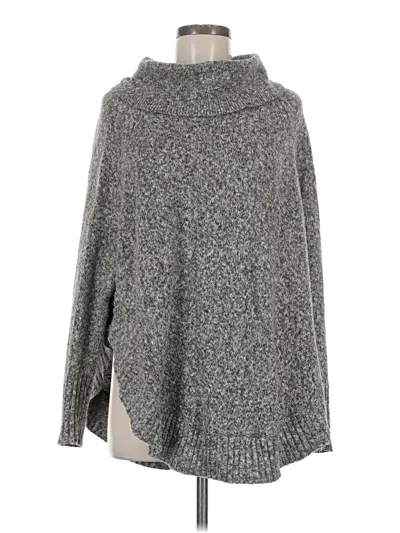 Pre-owned Leo & Nicole Poncho In Gray