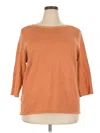 Leo & Nicole Pullover Sweater In Orange