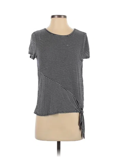 Pre-owned Leo & Nicole Short Sleeve Top Gray One Shoulder Neckline Tops