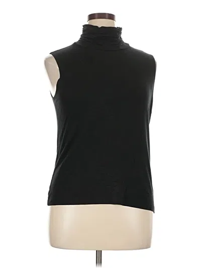 Pre-owned Leo & Nicole Sleeveless Top Black Turtleneck Tops