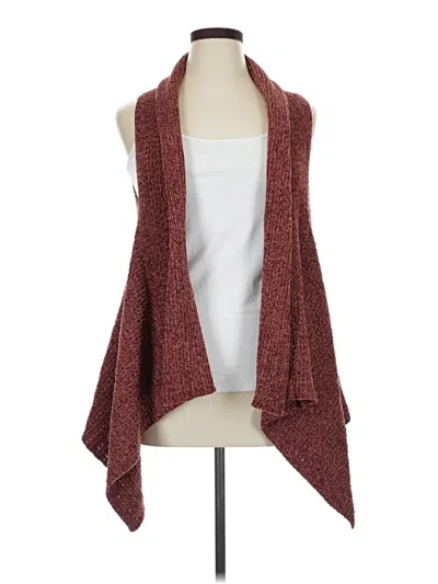 Pre-owned Leo & Nicole Sweater Vest In Burgundy