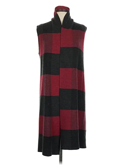 Pre-owned Leo & Nicole Sweater Vest In Burgundy