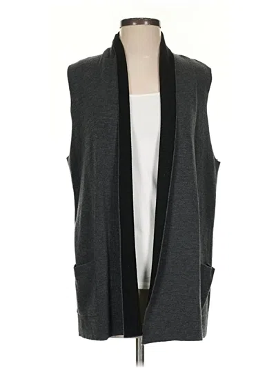Pre-owned Leo & Nicole Sweater Vest In Gray