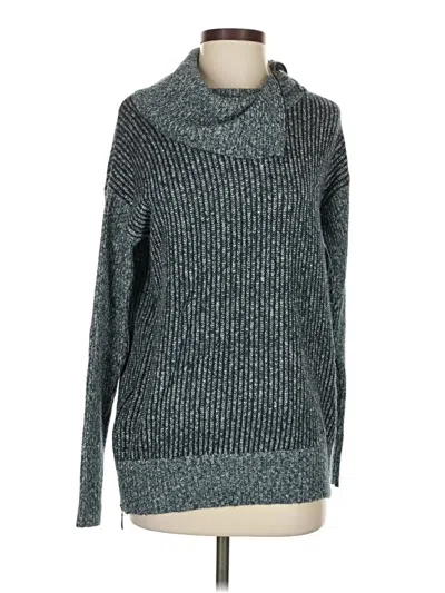 Pre-owned Leo & Nicole Turtleneck Sweater In Blue