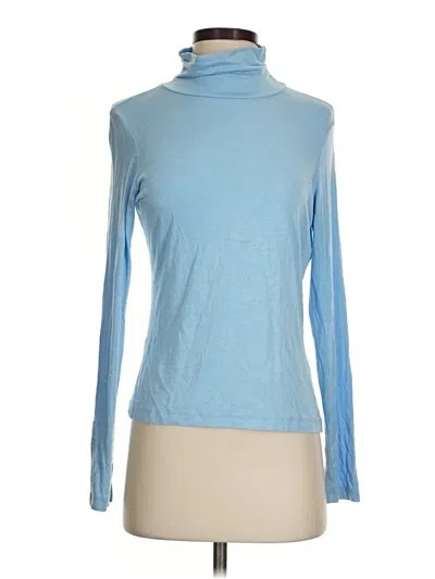 Pre-owned Leo & Nicole Turtleneck Sweater In Blue