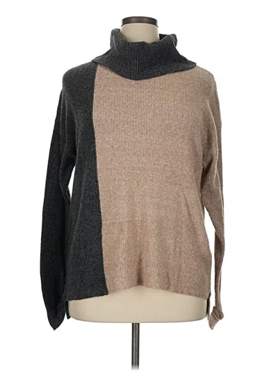 Pre-owned Leo & Nicole Turtleneck Sweater In Brown