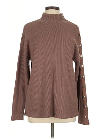 Pre-owned Leo & Nicole Turtleneck Sweater In Brown