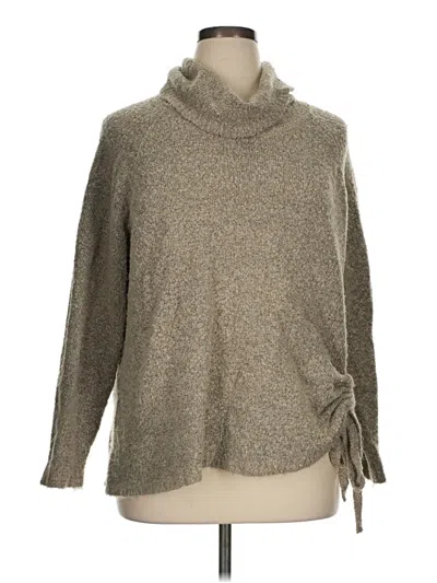 Pre-owned Leo & Nicole Turtleneck Sweater In Tan