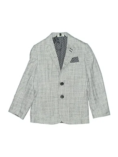 Pre-owned Leo & Zachary Kids' Blazer Jacket In Gray
