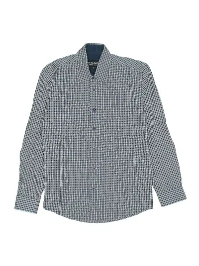 Pre-owned Leo & Zachary Kids' Long Sleeve Button Down Shirt In Blue