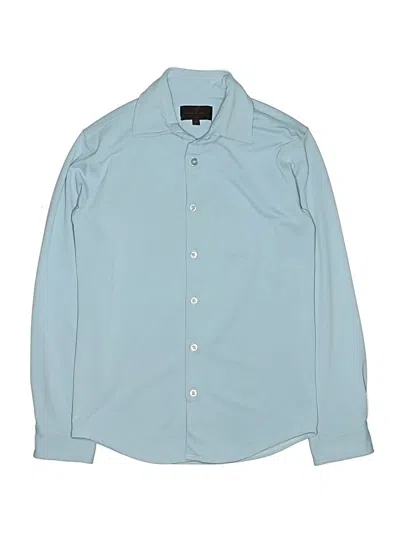 Pre-owned Leo & Zachary Kids' Long Sleeve Button Down Shirt In Blue