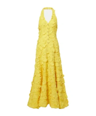 Leo Juliette Lace Maxi Dress In Yellow