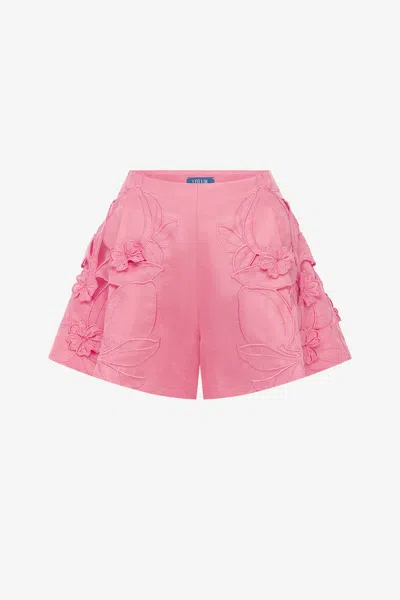 Leo Lin Abby Appliqué Shorts - Fuchsia