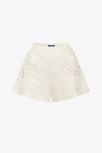Leo Lin Abby Appliqué Shorts - Snow In White