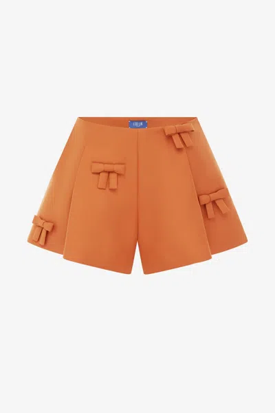 Leo Lin Abby Bow Shorts - Ochre