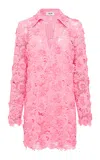 Leo Lin Acacia Guipure Lace Mini Polo Dress In Pink