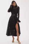 Leo Lin Aliyah Lace Butterfly-sleeve Midi Dress