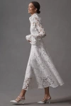 Leo Lin Aliyah Lace Butterfly-sleeve Midi Dress