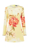 Leo Lin Aliza Embellished Mini Dress In Yellow