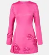 Leo Lin Aliza Long Sleeve Petal Mini Dress In Pink