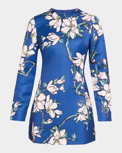 Leo Lin Aliza Floral-print Satin Mini Dress