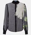 Leo Lin Alma Floral Blouse In Black