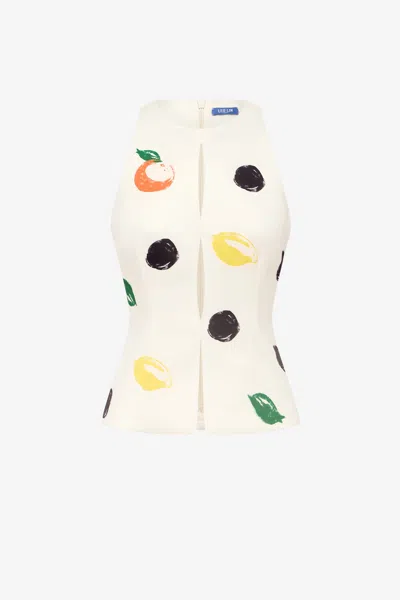 Leo Lin Amelia Top - Citrus Spots