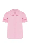 Leo Lin Amelie Applique Shirt Top In Pink