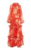 Leo Lin Angela Ruffled Maxi Dress