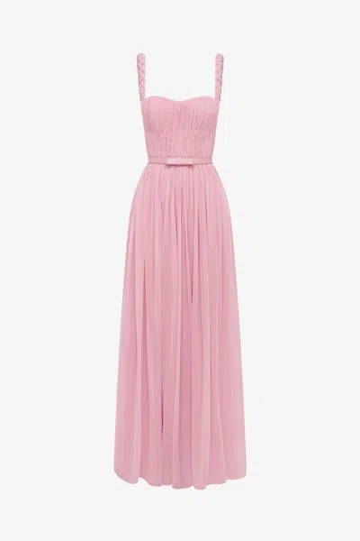 Leo Lin Angelina Ruffled Floor Length Dress - Pastel Pink