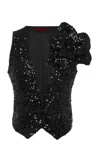Leo Lin Anna-may Sequined Vest In Black