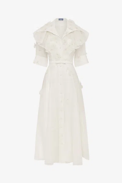 Leo Lin Anya Petal Midi Dress - Snow