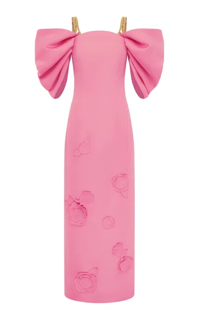 Leo Lin Arabella Appliquéd Maxi Dress