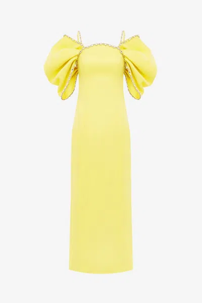 Leo Lin Arabella Embellished Maxi Dress - Sunshine In Yellow
