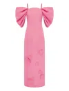 Leo Lin Arabella Floral-appliqué Maxi Dress In Pink