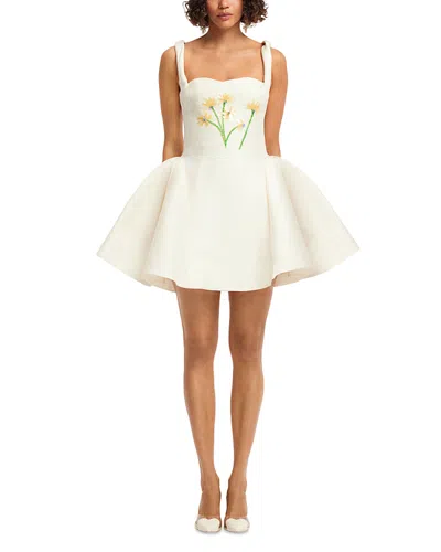 Leo Lin Ariel Embellished Mini Dress In White