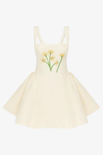 Leo Lin Ariel Embellished Wool Mini Dress - Wildflower
