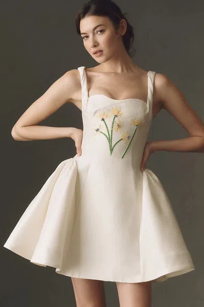 Leo Lin Ariel Embellsihed Mini Dress In Multi