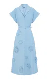 Leo Lin Aubrey Appliquéd Midi Dress In Multi